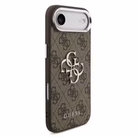 Guess 4G Metal Logo Backcover Apple iPhone Air - Silver Edge - Brown