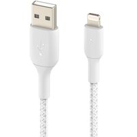 Belkin Boost↑Charge™ Braided Lightning naar USB kabel - 0,15 meter - Wit