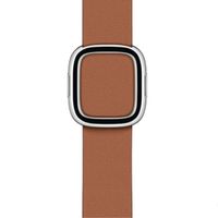 Apple Leather Band Modern Buckle Apple Watch Series 1-9 / SE - 38/40/41 mm / Series 10 - 42 mm - Maat L - Bruin