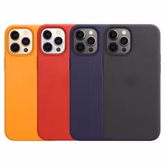 Apple 4 Pack Leather Backcover MagSafe iPhone 12 Pro Max - California Poppy + Red + Deep Violet + Black