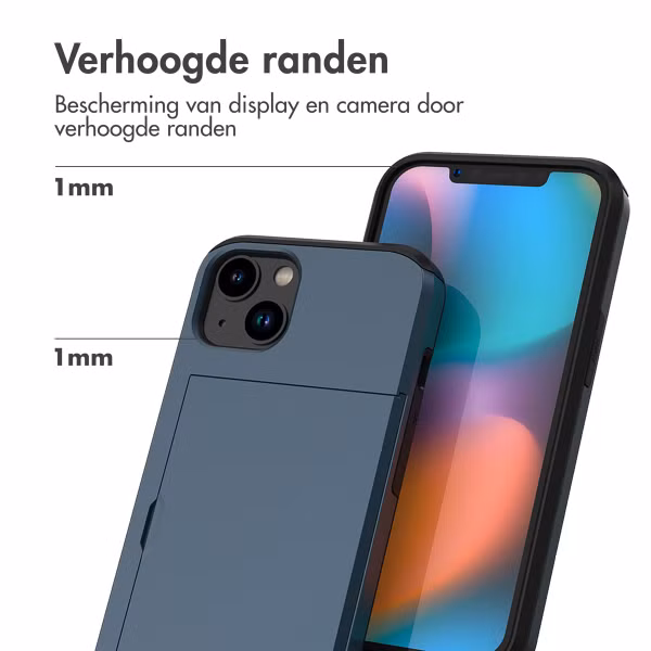 imoshion Backcover met pasjeshouder Apple iPhone 14 - Donkerblauw