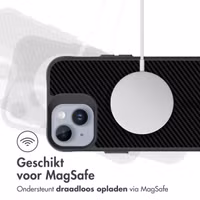 imoshion Rugged Hybrid Carbon Case met MagSafe Apple iPhone 15 - Zwart