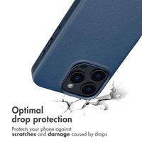 Accezz Leather Back Cover with MagSafe Apple iPhone 16 Pro - Nightfall Blue
