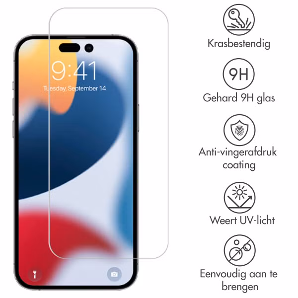 Accezz Gehard Glas Screenprotector Apple iPhone 14 Pro Max