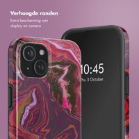 Selencia Vivid Tough Backcover met MagSafe iPhone 15 - Marble Purple