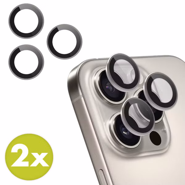 imoshion 2 Pack Camera lens protector Apple iPhone 16 Pro / 16 Pro Max - Natural / Titanium