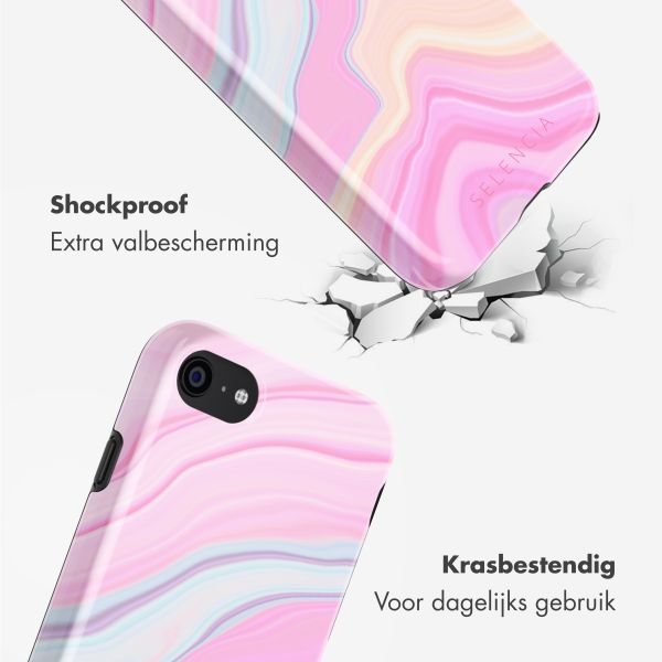 Selencia Vivid Backcover Apple iPhone SE (2022 / 2020) / 8 / 7 - Pastel Lipstick Marble