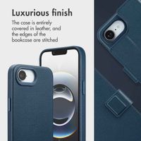 Accezz 2-in-1 Leather Bookcase with MagSafe Apple iPhone 17e / 16e - Nightfall Blue