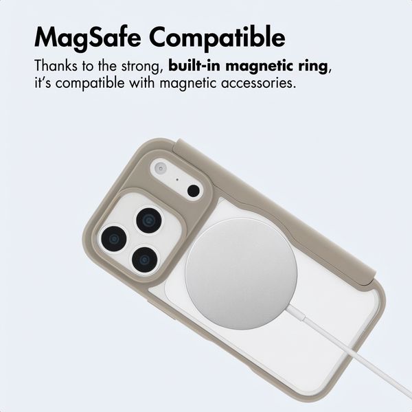 imoshion Transparent Bookcase with MagSafe Apple iPhone 17 Pro Max - Beige