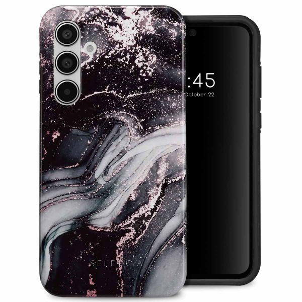 Selencia Vivid Tough Backcover Samsung Galaxy A55 - Chic Marble Black