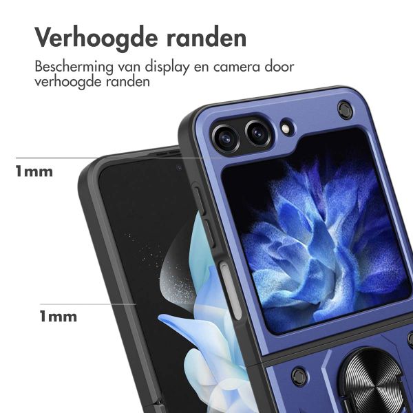 imoshion Rugged Backcover met ring Samsung Galaxy Z Flip 5 - Donkerblauw