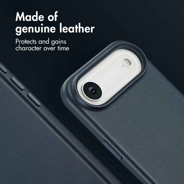 Accezz Leather Back Cover with MagSafe Apple iPhone Air - Nightfall Blue