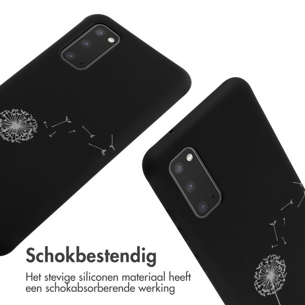 imoshion Siliconen design hoesje met koord Samsung Galaxy S20 - Dandelion Black