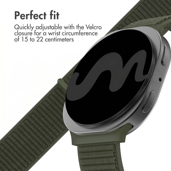 imoshion Nylon Strap Samsung Galaxy Watch 9 (40/44mm) / Watch 8 (40/44mm) / Classic (46mm) - Army Green