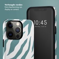 Selencia Vivid Backcover Apple iPhone 13 Pro - Colorful Zebra Pine Blue