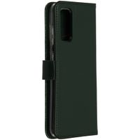 Selencia Echt Leren Bookcase Samsung Galaxy S20 - Groen