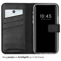 Selencia Echt Leren Bookcase Apple iPhone 12 Pro Max - Zwart