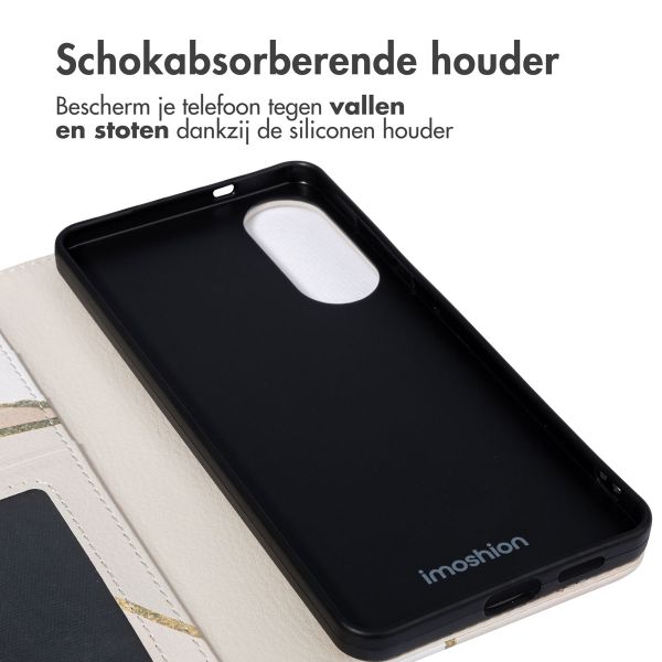 imoshion Design Bookcase Samsung Galaxy S25 Edge - Beige Graphic