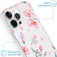 imoshion Design hoesje Apple iPhone 13 Pro Max - Bloem - Roze