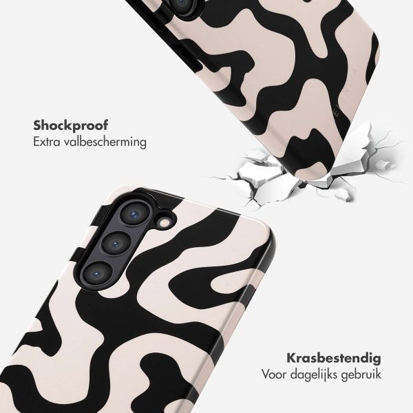 Selencia Vivid Tough Backcover Samsung Galaxy S23 - Art Wave Black