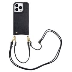 Selencia Nova Phone Case with Cord and Card Holder Apple iPhone 15 Pro - Black