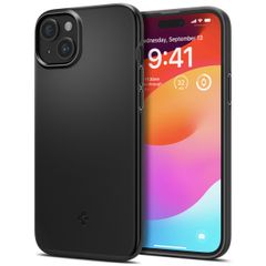 Spigen Thin Fit Backcover iPhone 15 - Zwart