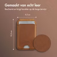Accezz Vintage Leather MagSafe Kaarthouder met Standaard - Tobacco Cognac