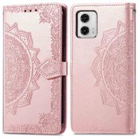 imoshion Mandala Bookcase Motorola Moto G73 - Rosé Goud