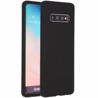 Accezz Liquid Silicone Backcover Samsung Galaxy S10 - Zwart