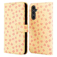 imoshion Design Bookcase Samsung Galaxy A54 (5G) - Sunny Yellow Petite Flowers
