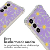 imoshion Design hoesje met koord Samsung Galaxy S23 - Tropical Violet Flowers Connect