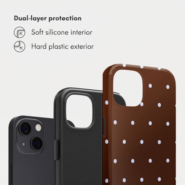 Selencia Vivid Back Cover Apple iPhone 13 Pro - Happy Dots Chocolate