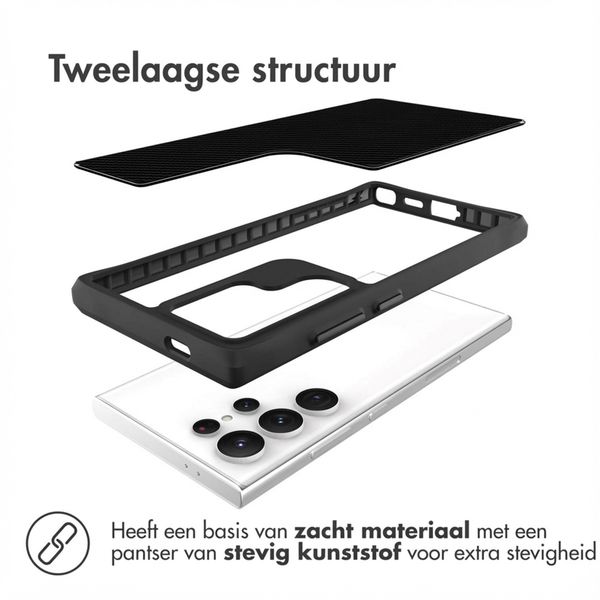 imoshion Rugged Hybrid Case Samsung Galaxy S24 Ultra - Zwart