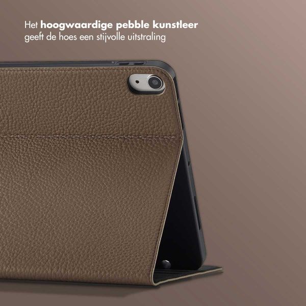 Selencia Riva Bookcase Apple iPad Air 11 inch (2025) M3 / (2024) M2 / Air 5 (2022) / Air 4 (2020) - Mocha Brown