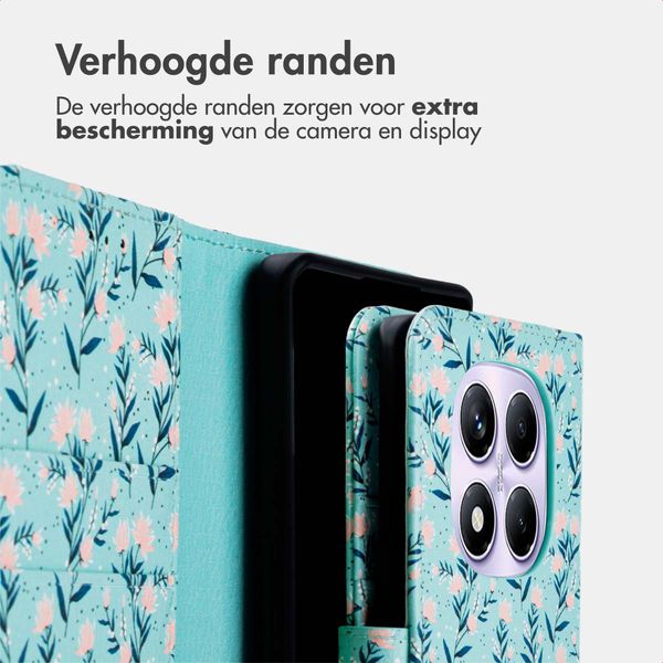 imoshion Design Bookcase Xiaomi Redmi Note 14 Pro (4G) - Blue Flowers