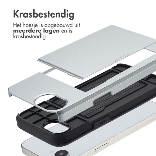 imoshion Backcover met pasjeshouder iPhone 16e - Grijs