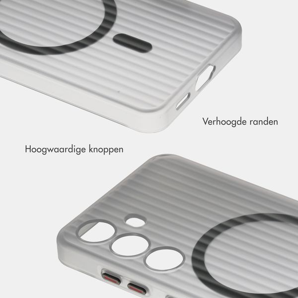 Accezz Lite Backcover met MagSafe | Fluted | Samsung Galaxy S24 - Grijs