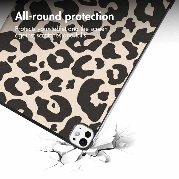 imoshion Design Trifold Bookcase Apple iPad Pro 11 (2025) M5 / (2024) M4 - Leopard