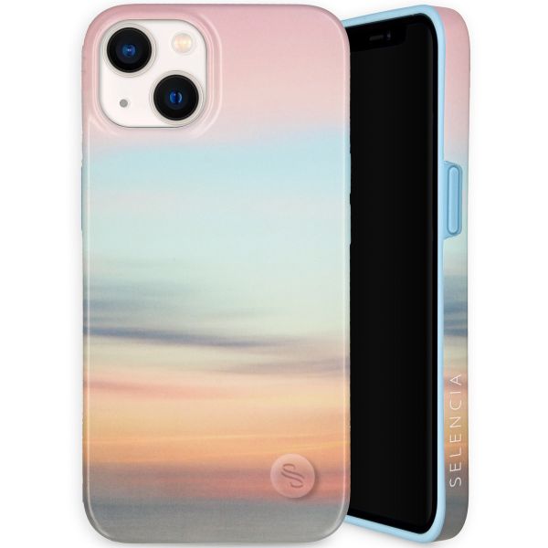 Selencia Aurora Fashion Backcover iPhone 13 - Duurzaam hoesje - 100% gerecycled - Sky Sunset Multicolor