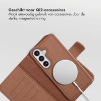 Selencia Olyn Uitneembare Bookcase met MagSafe Samsung Galaxy S26 - Bruin