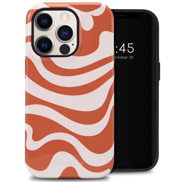 Selencia Vivid Tough Backcover iPhone 14 Pro - Dream Swirl Orange