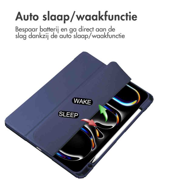 imoshion Trifold Hardcase Bookcase Apple iPad Pro 11 (2024) M4 - Donkerblauw