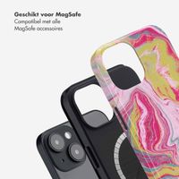 Selencia Vivid Backcover met MagSafe Apple iPhone 14 - Marble Pink