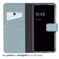 Selencia Echt Leren Bookcase Samsung Galaxy A54 (5G) - Lichtblauw