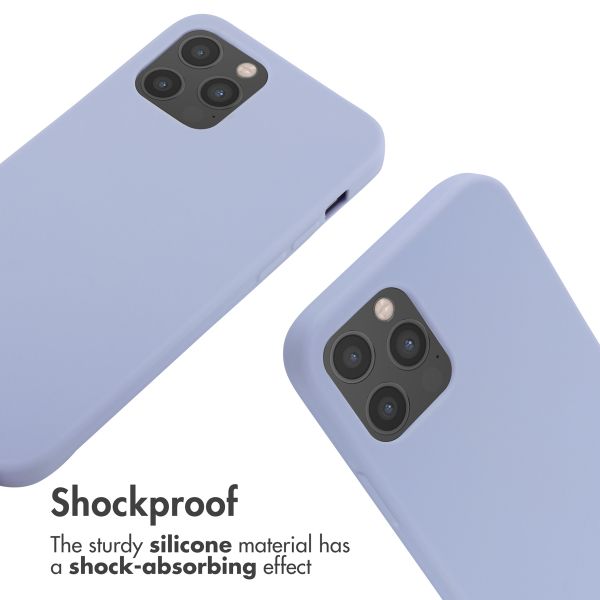 imoshion Silicone Case with Strap Apple iPhone 12 (Pro) - Purple
