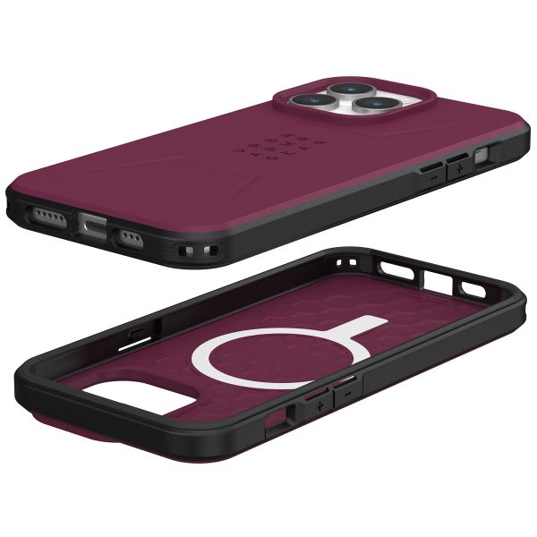 UAG Civilian Backcover MagSafe iPhone 15 Pro Max - Bordeaux