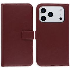 Selencia Genuine Leather Book Case Apple iPhone 17 Pro - Burgundy