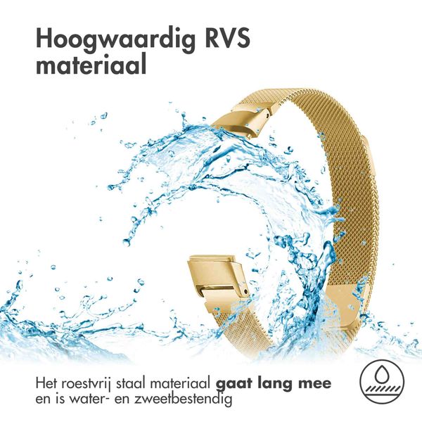 imoshion Milanees magnetisch bandje Fitbit Luxe - Maat S - Goud