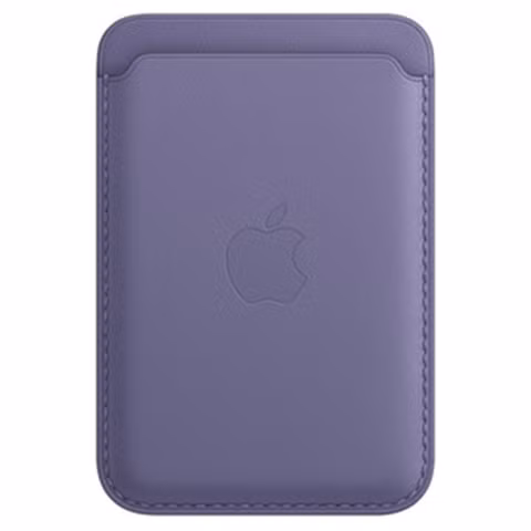 Apple Leather Wallet MagSafe (Apple Wallet 2nd generation) - Met ingebouwde AirTag functie - Wisteria