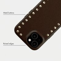 Selencia Studs Back Cover with MagSafe Apple iPhone 15 - Cacao Crush